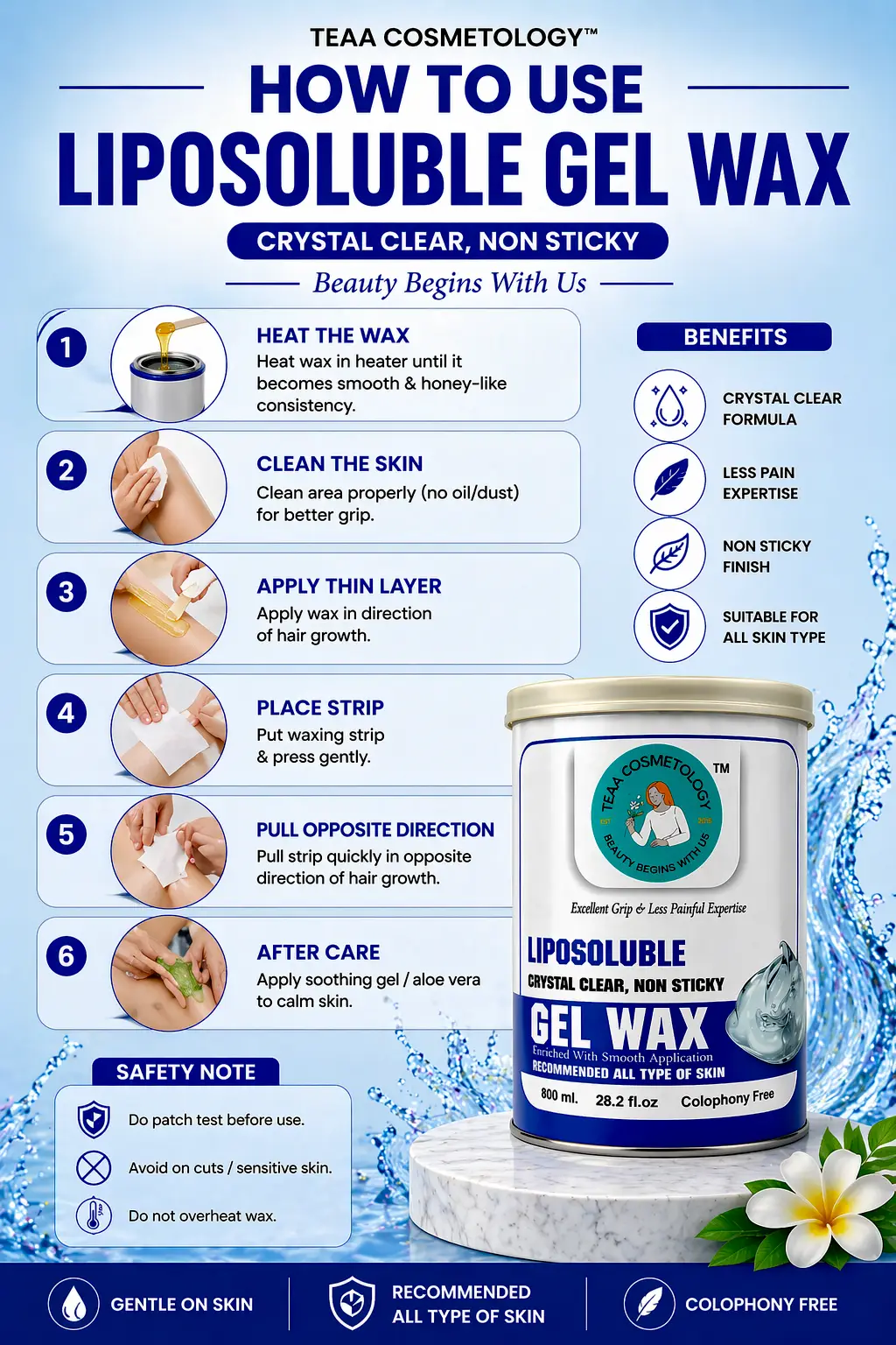 TEAA Cosmetology liposulable gel wax 800 gm mrp 1350 - Image 6
