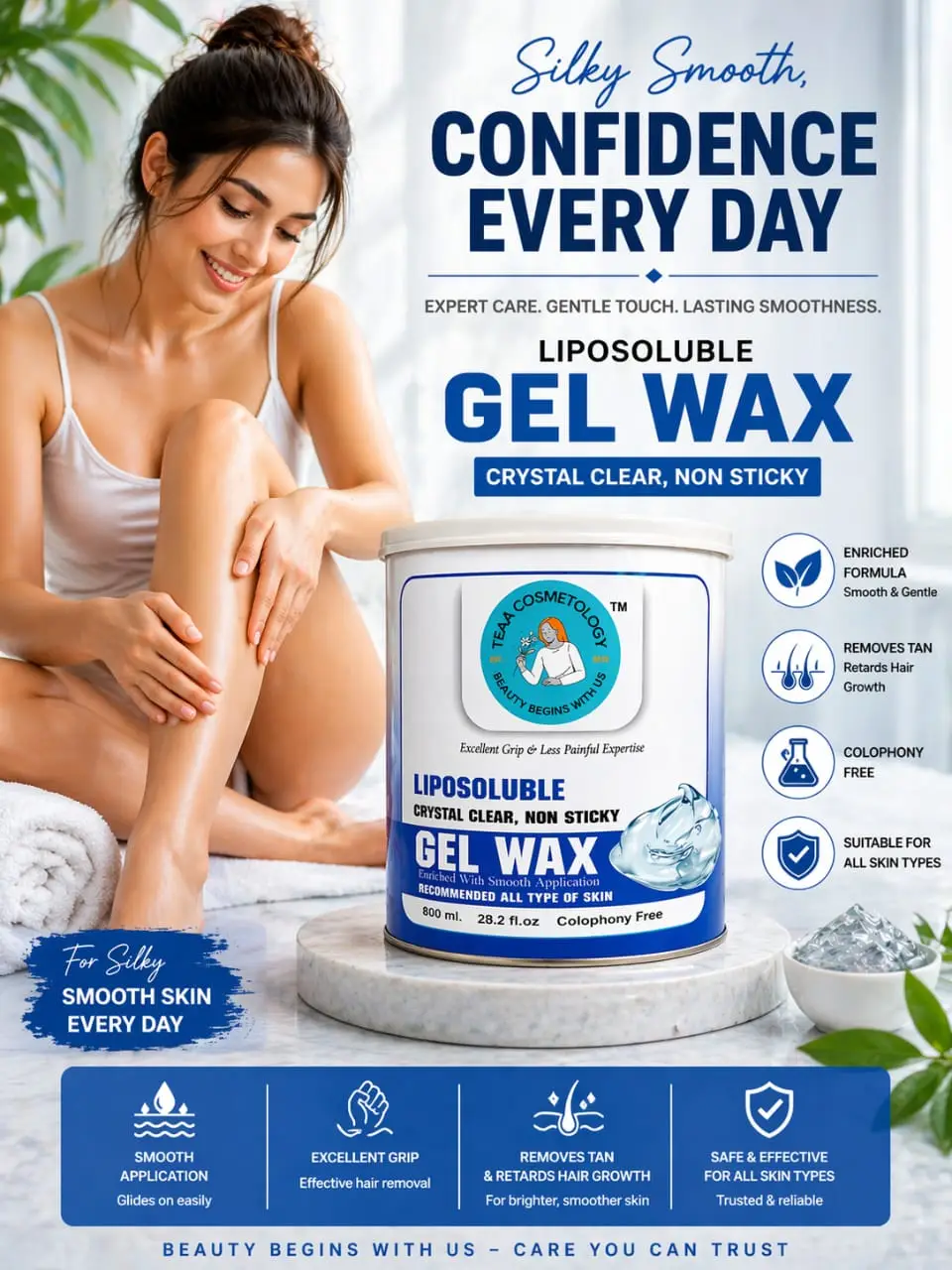TEAA Cosmetology liposulable gel wax 800 gm mrp 1350 - Image 4